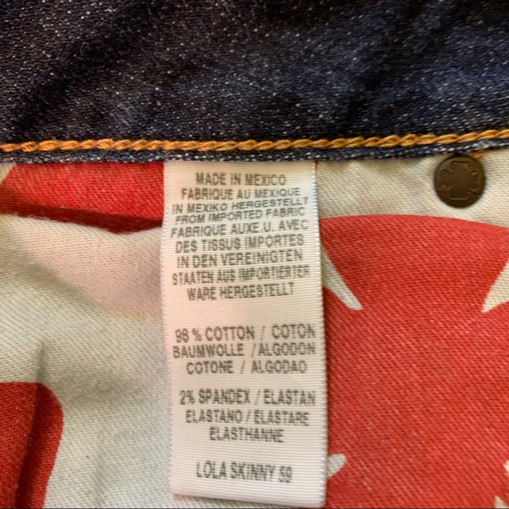 Lucky Brand Lola Skinny Jeans Dark Wash Sz 12/31 - Picture 5 of 13